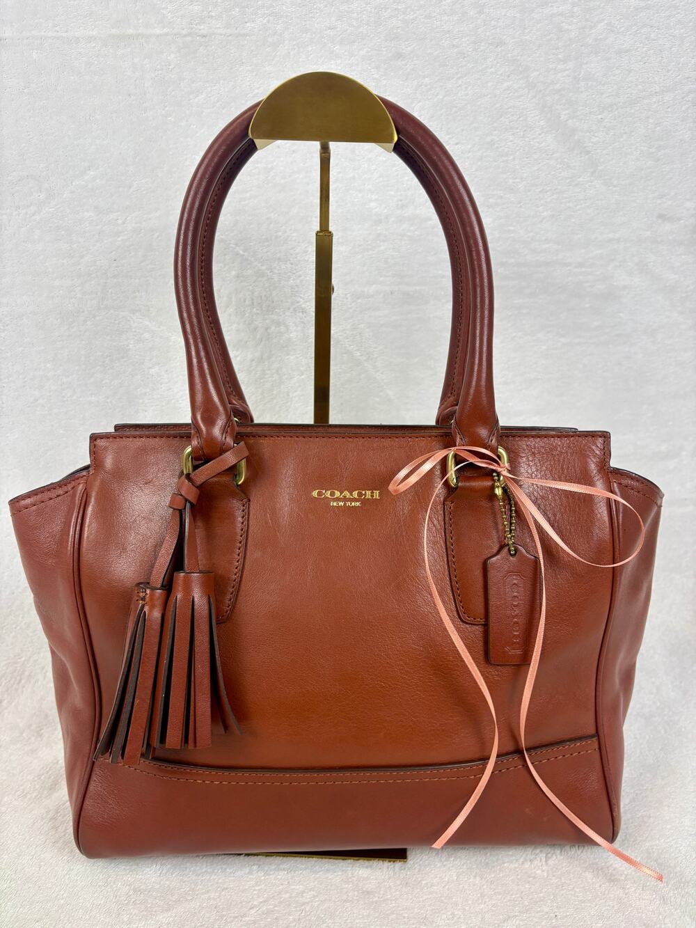 Coach Legacy Leather Medium Candace Carryall in Cognac Glovetanned Leather